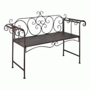 Helloshop26 - Banc de jardin meuble de patio d'extérieur terrasse 132 x 46 x 85 cm acier antique marron 02_0011237 - 3000616382726 Helloshop26 - Banc de jardin meuble de patio d'extérieur terrasse 132 x 46 x 85 cm acier antique marron 02_0011237 - 3000616382726