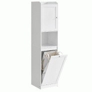 Helloshop26 - Meuble de salle de bain panier à linge placard de rangement haut sac intérieur amovible avec poignées compartiment 12_0006487 - 30002