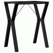 Helloshop26 - Pieds de table à manger cadre en Y 60 x 40 x 73 cm robustes et stables style industriel en acier noir 02_0047257 - noir acier 300023468
