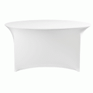 HENDI Housse pour table, rond, 810996, Blanc, ⌀1500x(H)760mm - blanc 814512