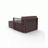 Module chaise-longue gauche THE FACTORY - grenat