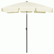 Parasol de plage jaune sable 180x120 cm Modèle Balcon Élégance Prime - 314719