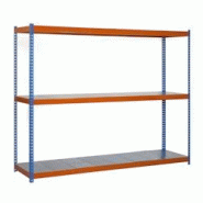 PROREGAL Étagère pour charges lourdes METAL BEAST THREE | HxLxP 150x120x45cm | 3 niveaux | Charge du compartiment 600kg | Bleu-Orange - bleu métal PROREGAL Étagère pour charges lourdes METAL BEAST THREE | HxLxP 150x120x45cm | 3 niveaux | Charge du compartiment 600kg | Bleu-Orange - bleu métal
