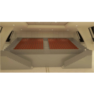 Tribunes mobiles automatiques à ouverture motorisée et ouverture des fauteuils automatique Tribunes mobiles automatiques à ouverture motorisée et ouverture des fauteuils automatique