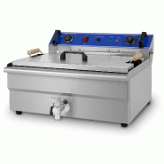 VERTES Friteuse Electrique Professionnelle 30L, 6000W, 230V, Principe de la Zone Froide, Température 50-250°C, Panier à Friture, Fonction Reset - i