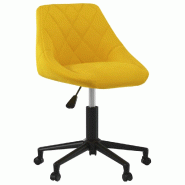 VidaXL Chaise Pivotante De Salle à Manger Jaune Moutarde Velours - jaune 3089039
