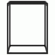 VidaXL Table console Noir 60x35x75 cm Verre trempé Modèle Zenith Ligne Plus - 322804