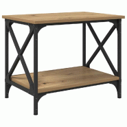 VidaXL Table d'appoint Chêne artisanal 55 x 38 x 45 cm Modèle Polaris Outdoor - 875739