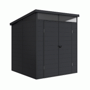 Wasabi - Abri Résine Terra 3,65m² - 181x143x204cm - Abri de jardin extérieur - Porte avec charnières - Tragaluz pour lumière naturelle - Résista