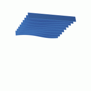 Baffles acoustiques suspendues plafond Collection Bespoke - 36 coloris, PET recyclé, aw 0.95