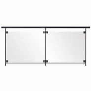 Balcon et rampe vision - Main courante diamètre 42 - Verre 44/2 bords polis - Pince à verre inox 316_1