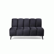 Banquette de restaurant professionnelle CHR Cocoon velours noire, 150 cm  France Mobilier CHR - noir 3760326528875