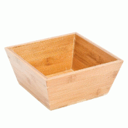 Bol carré en bambou 24,1x24,1x10,2cm