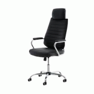 CLP Fauteuil de bureau Rako similicuir Noir - noir polyester 19410801 CLP Fauteuil de bureau Rako similicuir Noir - noir polyester 19410801