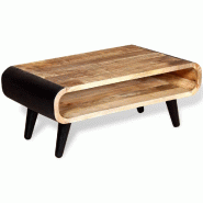Décoshop26 - Table basse design rustique en bois de manguier et fer 90 x 55 x 39 cm DEC038234 - 3000263716455