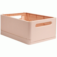 Exacompta - Réf. 27231D - Carton de 4 caisses pliables, casiers, multi-usages SMARTCASE - Livrées à plat, dimensions non pliées : Prof.37,5 x larg