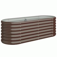 Helloshop26 - Jardinière bac lit surélevé plantes fleurs terrasse jardin de jardin acier enduit de poudre marron 02_0039563 - 3000218569143 Helloshop26 - Jardinière bac lit surélevé plantes fleurs terrasse jardin de jardin acier enduit de poudre marron 02_0039563 - 3000218569143