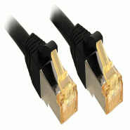 Lindy 47305 câble réseau 0,3 m RJ45 S/FTP LSOH, avec câble Cat7 brut, noir - 47305