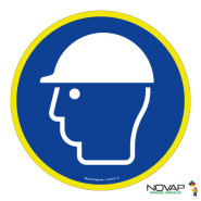 Panneaux adhésifs ronds hautes visibilités 300 mm interdictions obligations - ADHVPNR-NV04/OCSQ_0