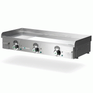 Plancha électrique NOVO-CROM semi-rainurée en CHROME - L1000 | Mainho - NCREM100N