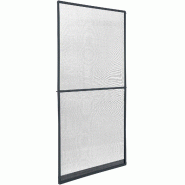 TecTake GmbH tectake Moustiquaire avec cadre en aluminium pour portes, 210 x 95 cm  Gris Anthracite - noir aluminium 406357