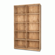 TRADIS Etagère 10 casiers, bois massif - marron 3701468413711