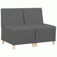 Unité de Sofa Modulaire Sans Accoudoirs 2 pcs Gris foncé Modèle Vega StudioDesk Horizon - Matériau naturel 8721288278746