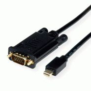 VALUE Câble Mini DisplayPort-VGA, MiniDP M - VGA M, noir, 1 m_0