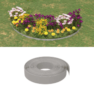 Vidaxl bordure de jardin gris 10 m 10 cm polyéthylène 154393