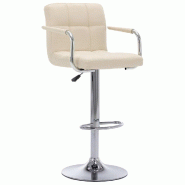 VidaXL Chaise De Bar Crème Tissu - beige 283411_0