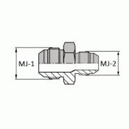 Adaptateurs - Droit mâle JIC - Union réduction - JUMR000402 - UMRJ 7/16 / 5/16