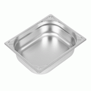 Bac inox 18/10 GN 1/2 professionnel 100mm - 265 x 100 x 325 mm - VOGUE - 0615402031288