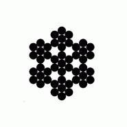 Câble galva noir 7 torons de 7 fils