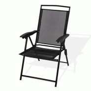 Chaise pliante 'long beach' de couleur noire - 3006 Chaise pliante 'long beach' de couleur noire - 3006