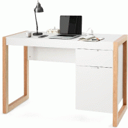 COSTWAY Bureau avec Tiroirs et Armoire, Plateau Épais, pour Bureau et Étude, pour Home Office - blanc Bois manufacturé ON32661IT COSTWAY Bureau avec Tiroirs et Armoire, Plateau Épais, pour Bureau et Étude, pour Home Office - blanc Bois manufacturé ON32661IT