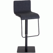 Décoshop26 - Tabouret de bar x1 chaise haute siège pivotant en tissu gris foncé support en acier inoxydable 10_0005158 - gris 3000252493848 Décoshop26 - Tabouret de bar x1 chaise haute siège pivotant en tissu gris foncé support en acier inoxydable 10_0005158 - gris 3000252493848