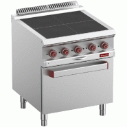 Diamond - Fourneaux électriques 4 plaques affleurantes, sur four convection GN 1/1 - réf. E7/4SPFV7-N - gris inox AKS-E7/4SPFV7-N