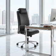 Fauteuil de direction en cuir Bost - Sokoa - cuir noir, Oui