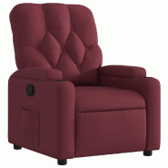 Fauteuil inclinable Rouge bordeaux Tissu Modèle Xarnelle - 372482