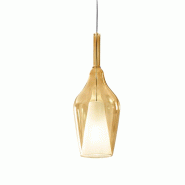 Gea Luce Suspension Ofelia S/12 - Verre Borosilicate Ambré Transparent, Douille E27, Câble 3 Mètres, Ip20, Classe I - Gealuce - transparent OFELIA