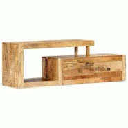 Helloshop26 - Meuble télé buffet tv télévision design pratique 120 cm bois massif de manguier 2502274 - 3001595345450 Helloshop26 - Meuble télé buffet tv télévision design pratique 120 cm bois massif de manguier 2502274 - 3001595345450