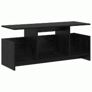 Helloshop26 - Meuble TV rectangulaire moderne rangement espace 102 x 35 x 45 cm en bois d'ingénierie noir 02_0054708 - noir Bois massif 3000238625317