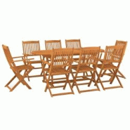 Helloshop26 - Mobilier à dîner de jardin 9 pièces bois d'acacia massif 02_0014825 - 3000138961539 Helloshop26 - Mobilier à dîner de jardin 9 pièces bois d'acacia massif 02_0014825 - 3000138961539