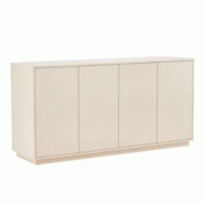 Oviala Business Buffet 4 portes moderne rectangulaire L160 cm écru - blanc Bois massif 113806 Oviala Business Buffet 4 portes moderne rectangulaire L160 cm écru - blanc Bois massif 113806