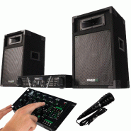 Pack sono complet ibiza  DJ300  480W + table de mixage bluetooth + 2  HP + micro+ clé USB 32gigas - 3666638042255