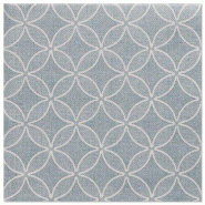 Papstar 50 Servietten ROYAL Collection 1/4-Falz 40 cm x 40 cm arktikblau Circle Flowers - bleu papier 88523