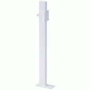 Poteau de fixation hors cloison ht 970 mm acier époxy blanc