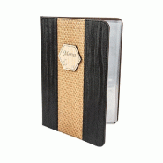 Protège menu 8 volets PVC noir 22x31cm