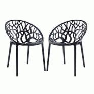 RATTATAN Lot de 2 chaises en polycarbonate empilables, design moderne et résistant, pour salle à manger, cuisine, restaurant ou bureau – Elettra â RATTATAN Lot de 2 chaises en polycarbonate empilables, design moderne et résistant, pour salle à manger, cuisine, restaurant ou bureau – Elettra â