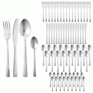 San Ignacio - Ménagère 72 pièces pour 18 couverts en acier inoxydable mat - argenté inox PK10005